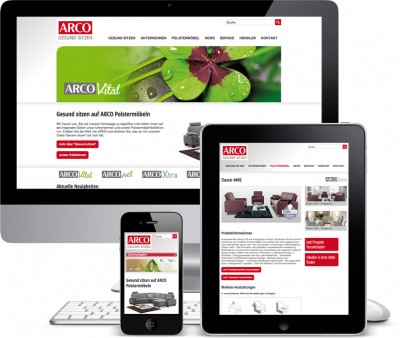 ARCO Polstermöbel mit neuer Website