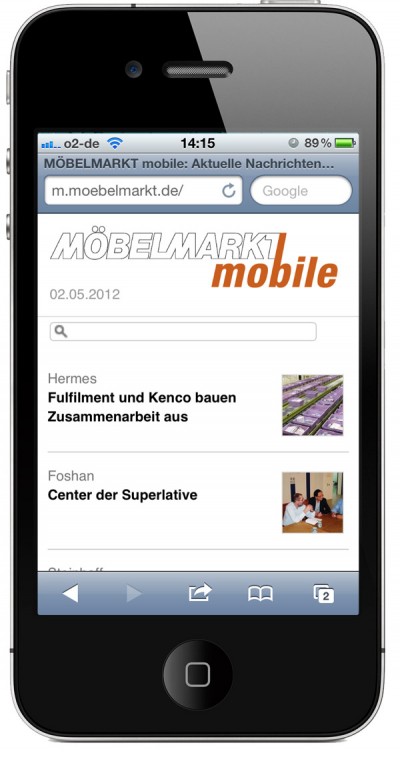 MÖBELMARKT online News jetzt als mobile Version